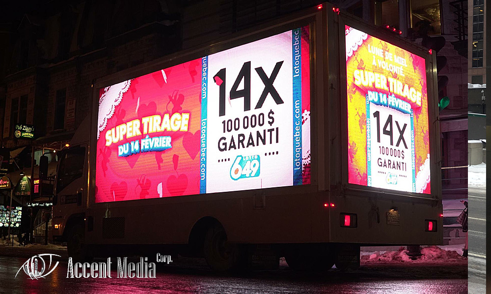 Digital Led video truck-Lotto 6/49
