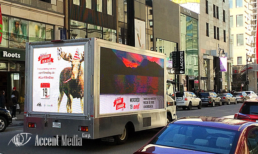 Digital Led video truck-Canadian Film Day