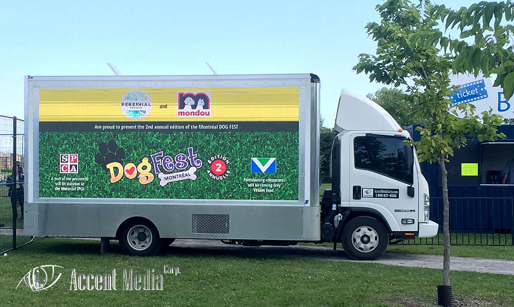 Digital Led video truck-Dog Fest Montreal