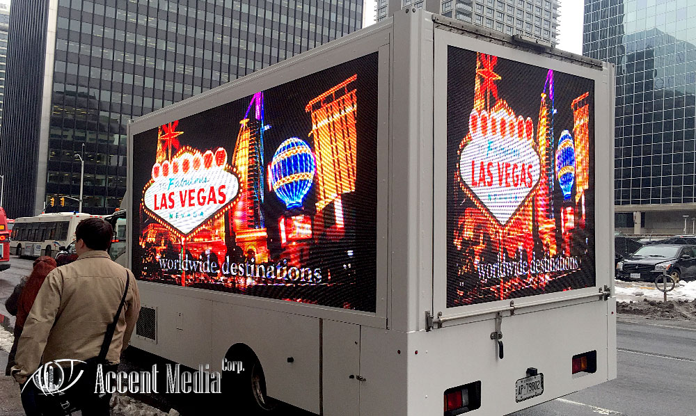 Digital Led video truck-Las Vegas Tourism in Ottawa