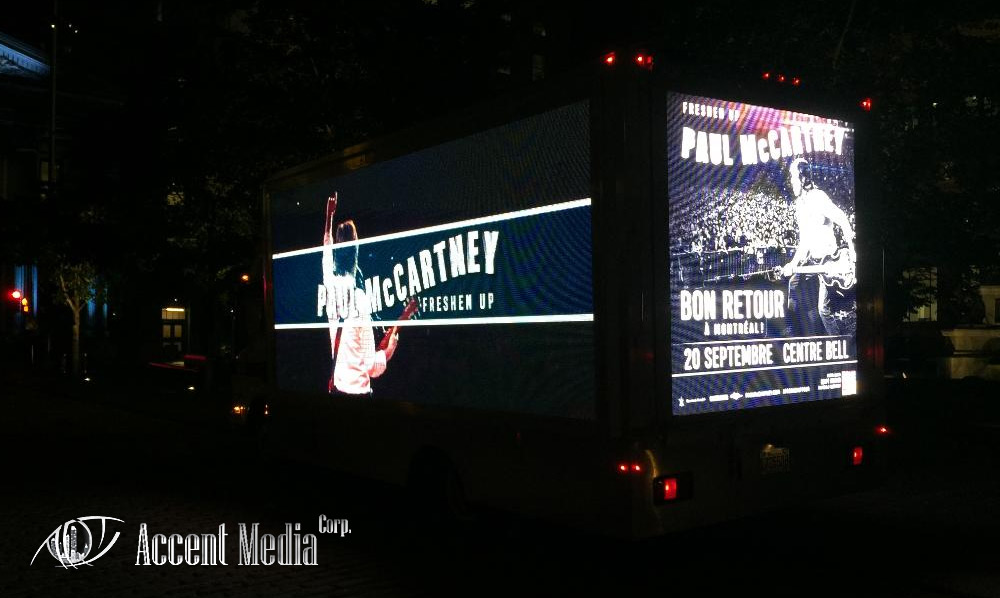 Digital Led video truck-Paul McCartney Montreal Concert