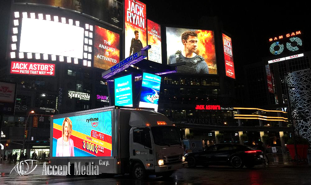 Digital Led video truck-Rythme 105.7 Toronto